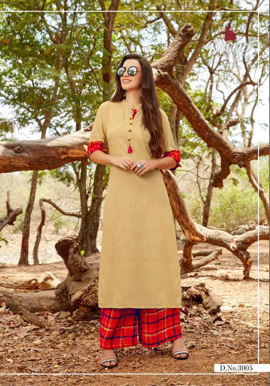 Zurri Vol-3 Parra Studio Rayon Palazzo Wholesale Kurti Zurri Vol-3 Parra Studio Rayon Palazzo Wholesale Kurti